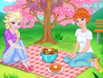 Elsa ve Anna Piknikte Oyna