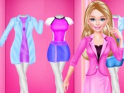 Barbie İş Kıyafetleri Giydirme Oyna