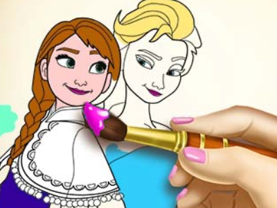 Elsa Ve Anna Boyama Kitabi Oyunu Oyna